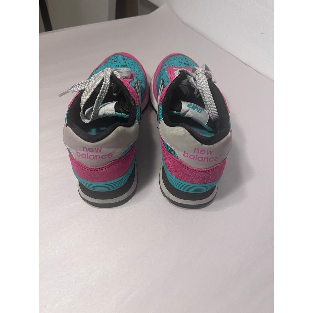 New Balance X UO 515 Airbrush Graffiti Running Sneaker Teal & Pink Women's sz. 8 - Picture 4 of 11